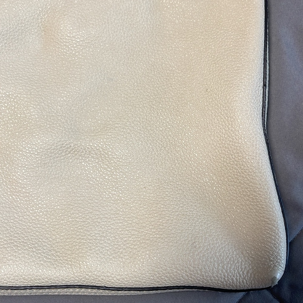 Gucci Cream Logo Zip Up Leather Suede Large Portfolio Pouch Clutch - Picture 11 of 16